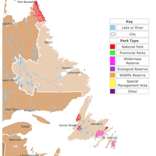 National Parks and Provincial Parks of Newfoundland and Labrador Province