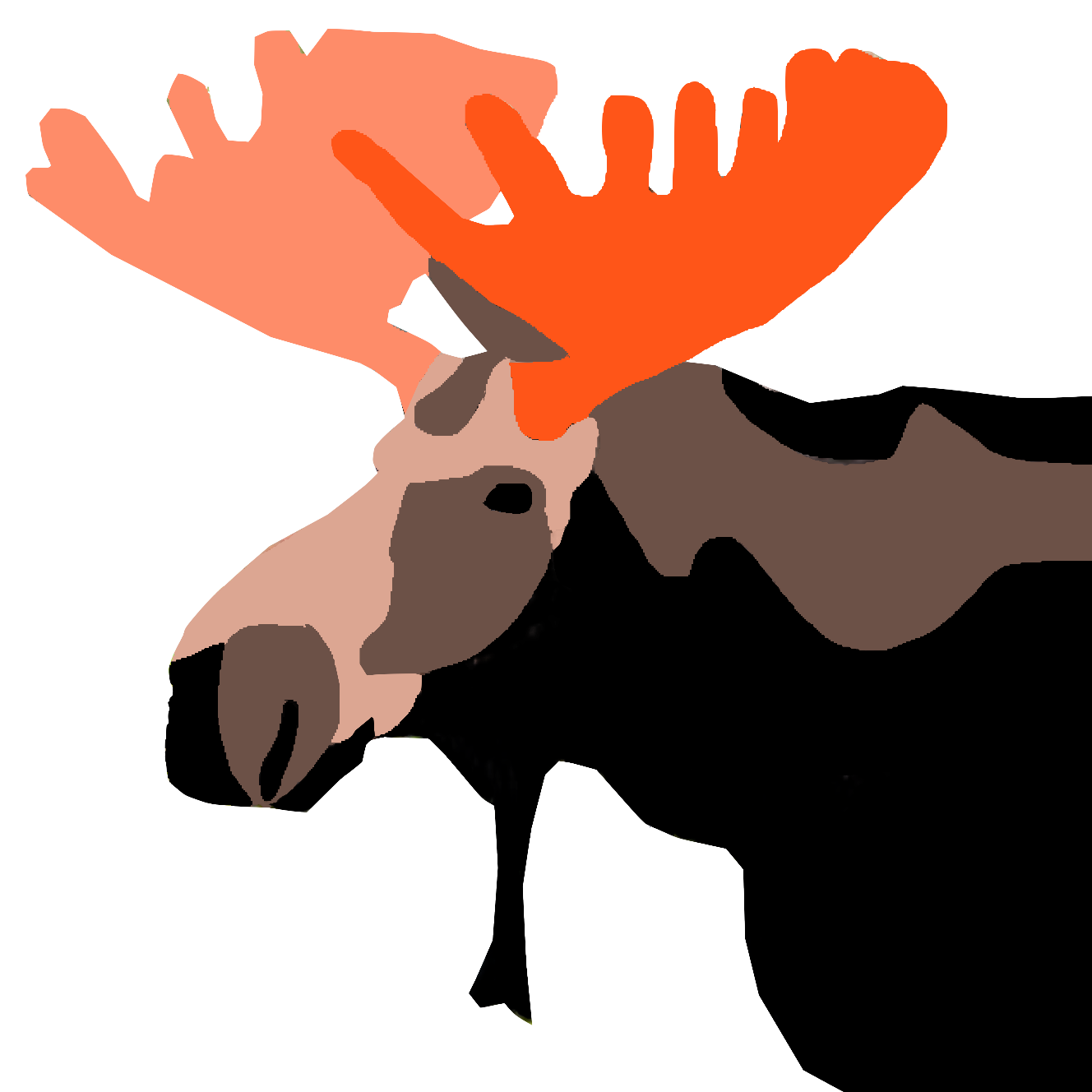 Alce, elk or moose deer