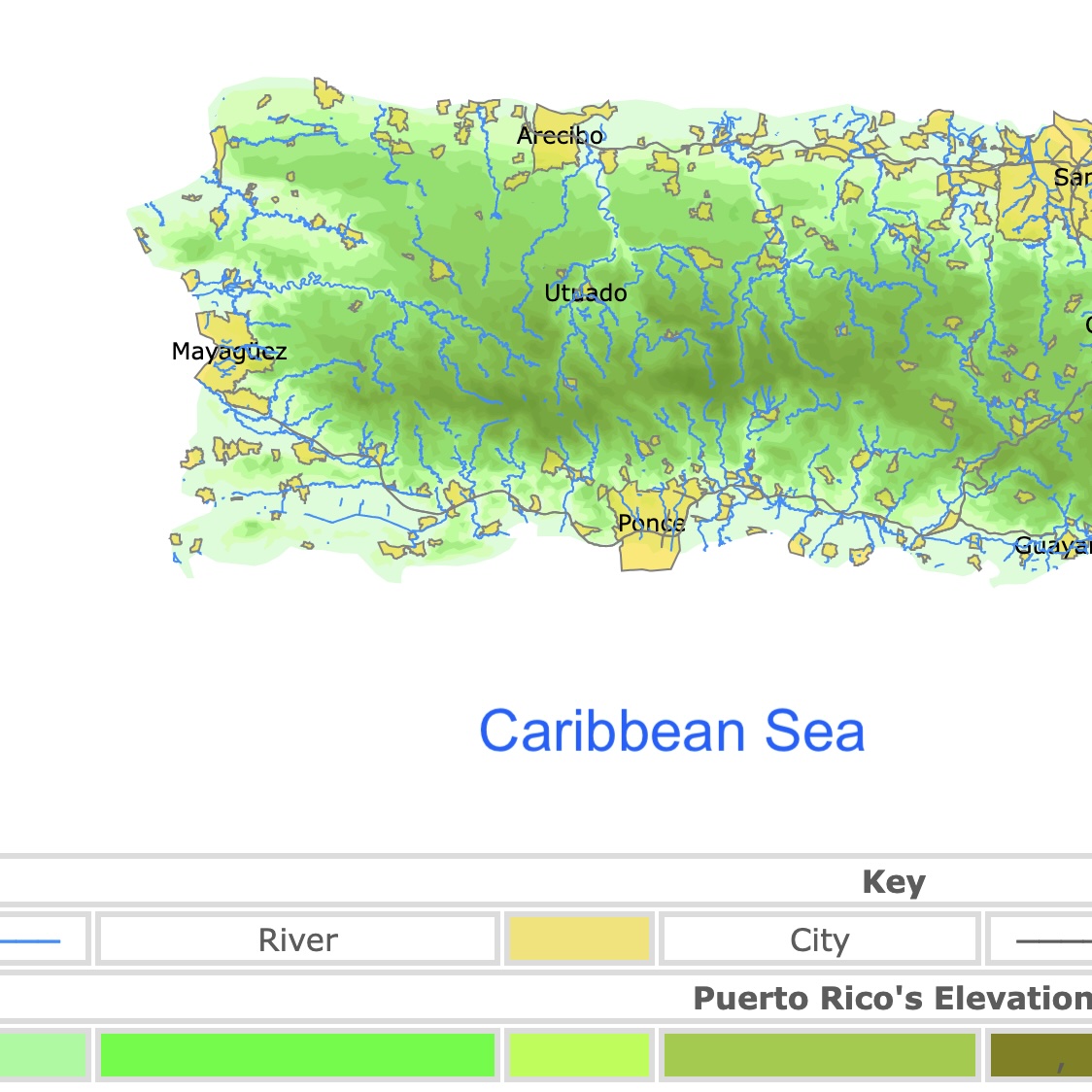 Map of Puerto Rico