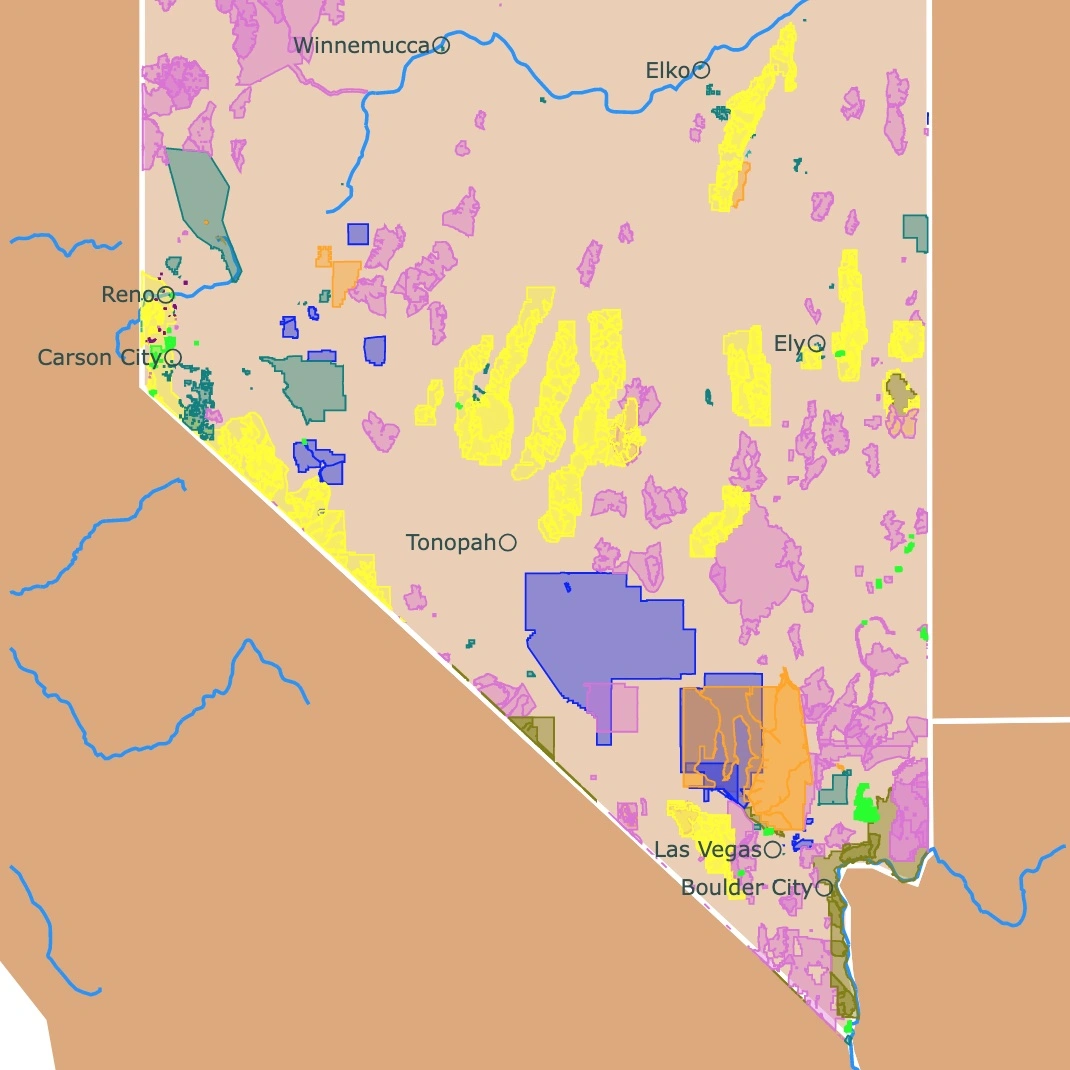 Map of Nevada Parks