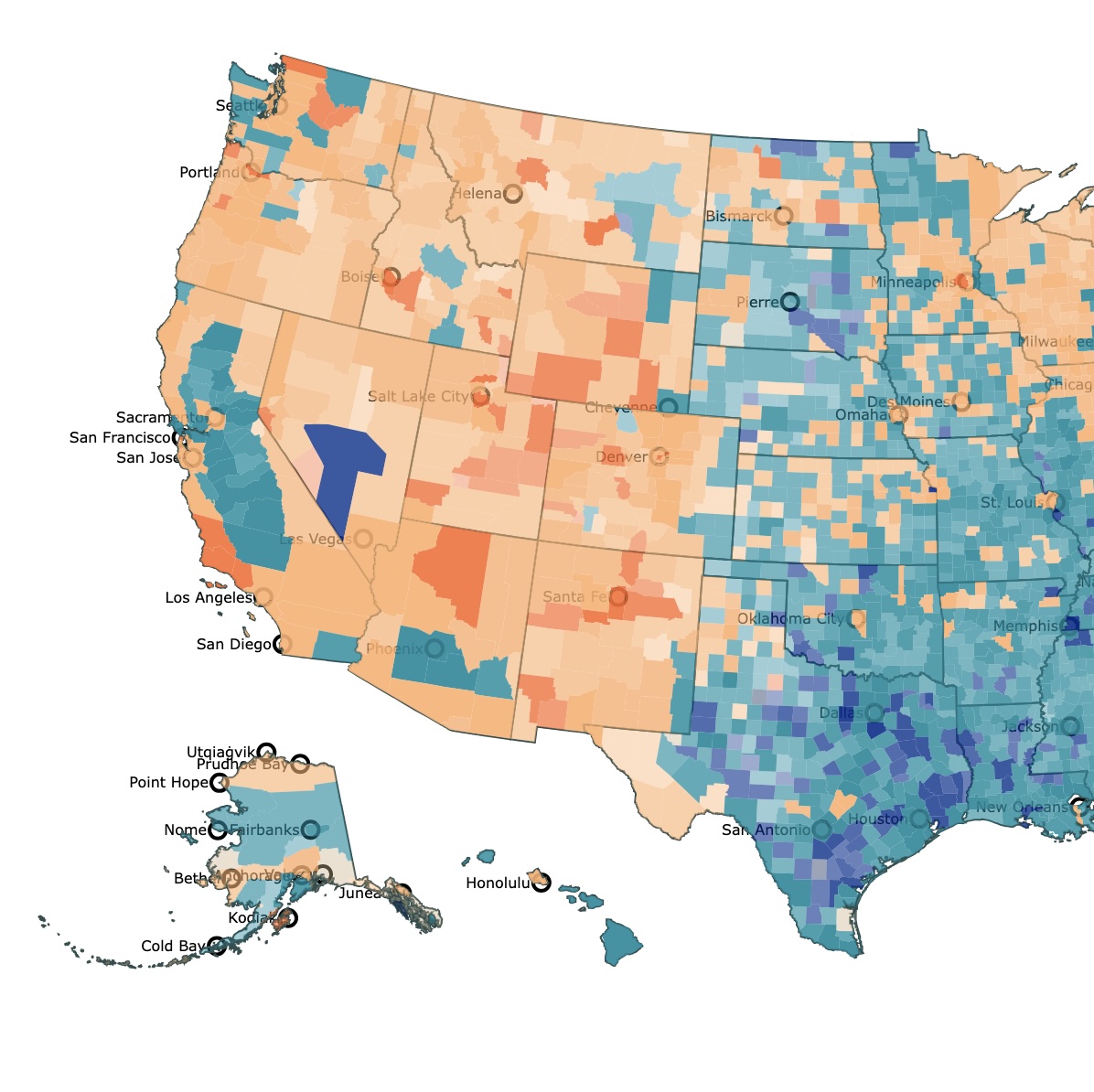 Map of Electricity Prices in the USA