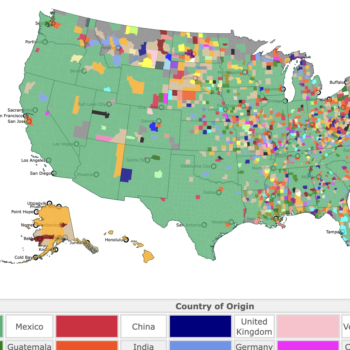 Buy or Rent in the USA Map