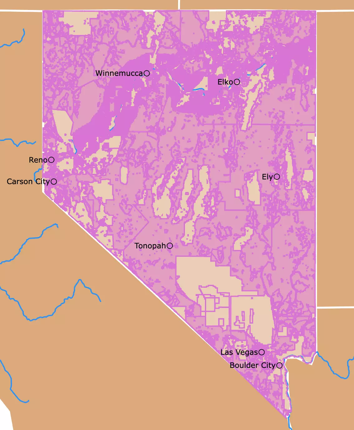 Nevada's Bureau of Land Management Areas