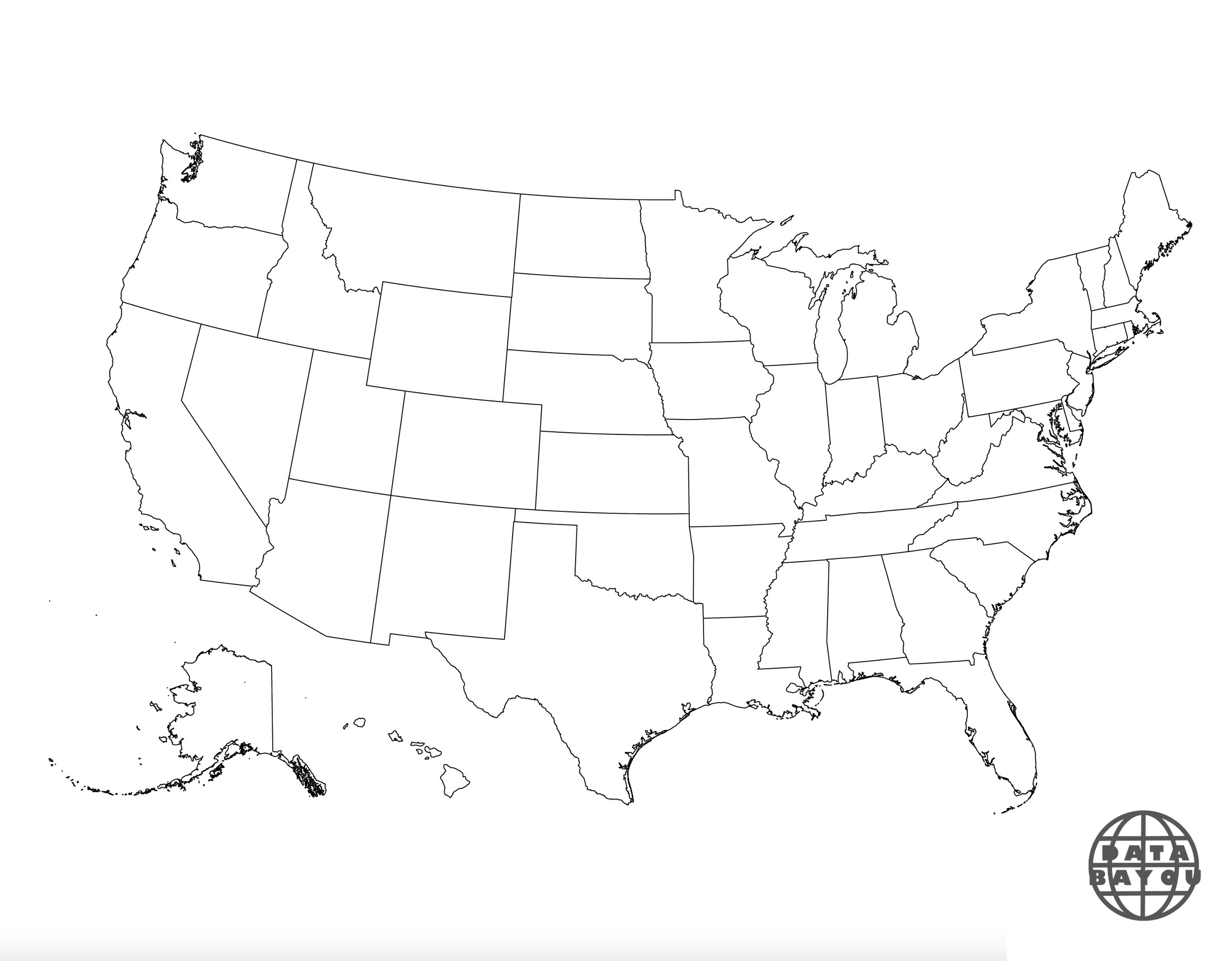Printable Blank State Map