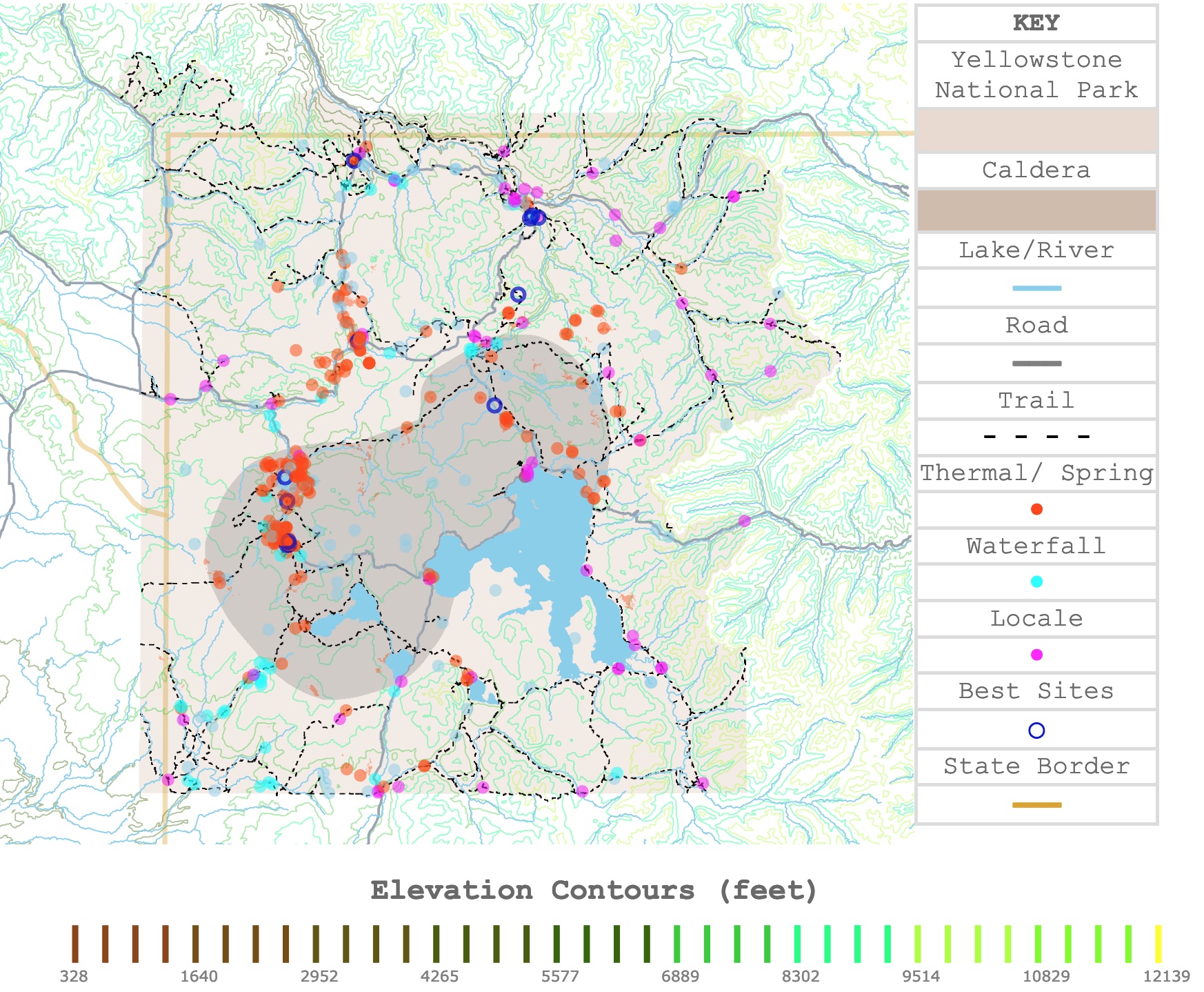Yellowstone National Park Interactive Map